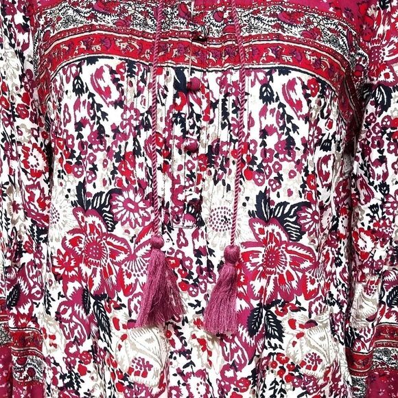 LUCKY Brand Pleated Natural Multi Shift Dress - Picture 4 of 8